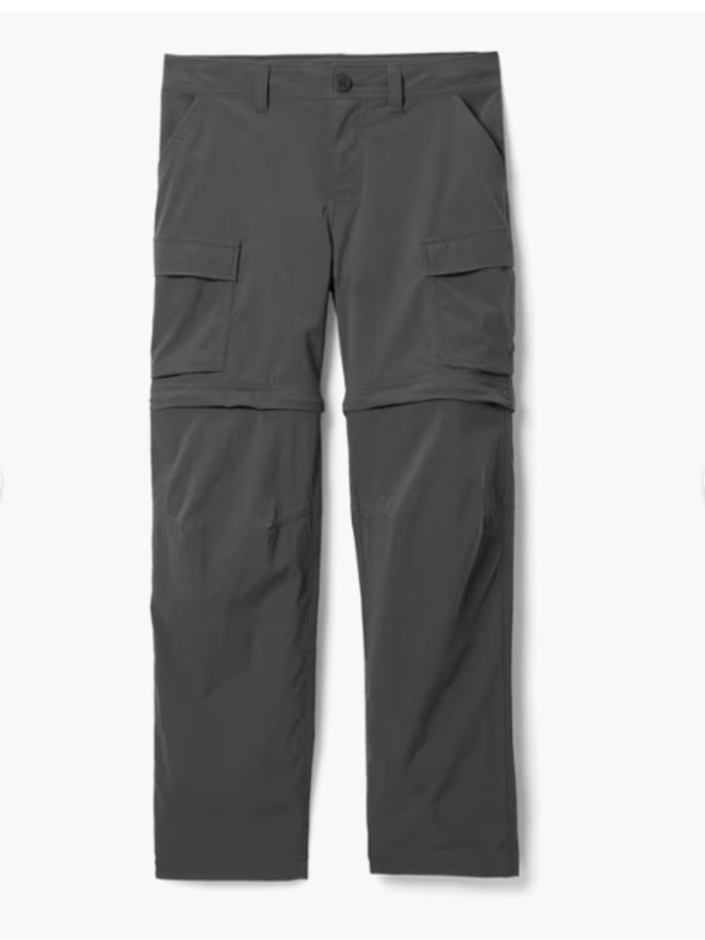 REI Gray Zip-Off Convertible Cargo Pants for Kids